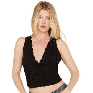 Free People | Nolan Cropped Tank (Black)
